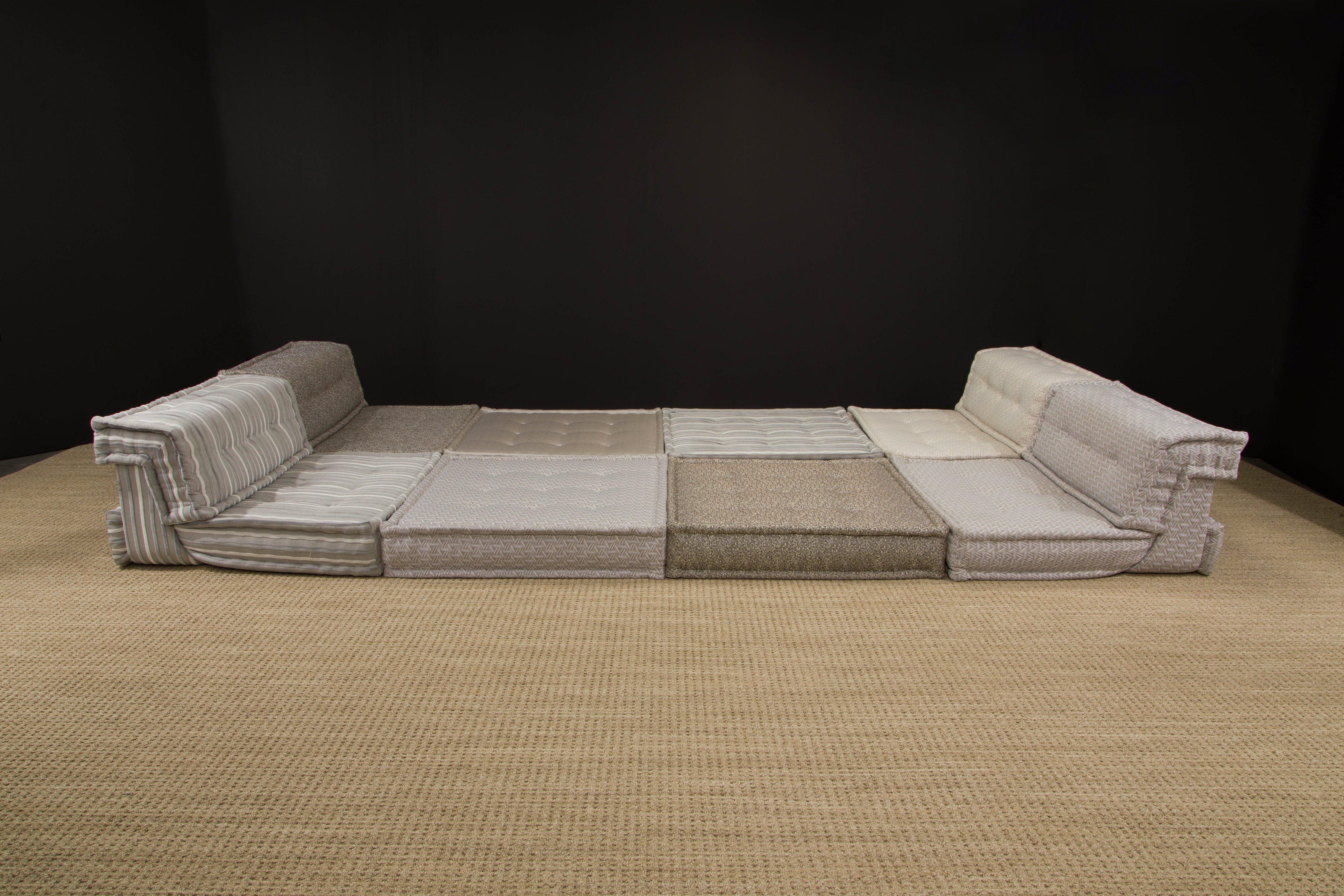 Large 'Mah Jong' Sectional Sofa Set by Hans Hopfer for Roche Bobois, Signed  In Excellent Condition In Los Angeles, CA