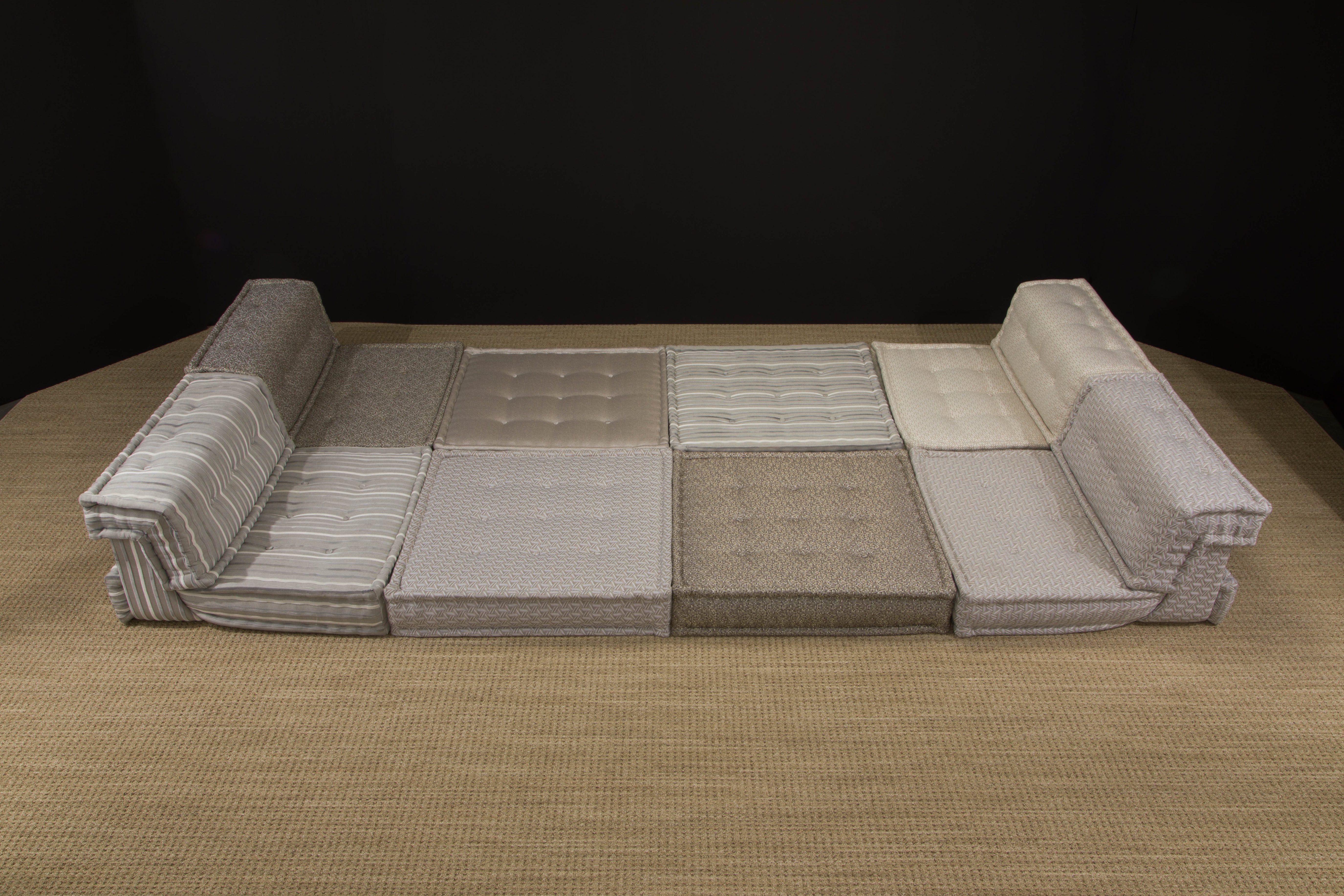 Contemporary Large 'Mah Jong' Sectional Sofa Set by Hans Hopfer for Roche Bobois, Signed 
