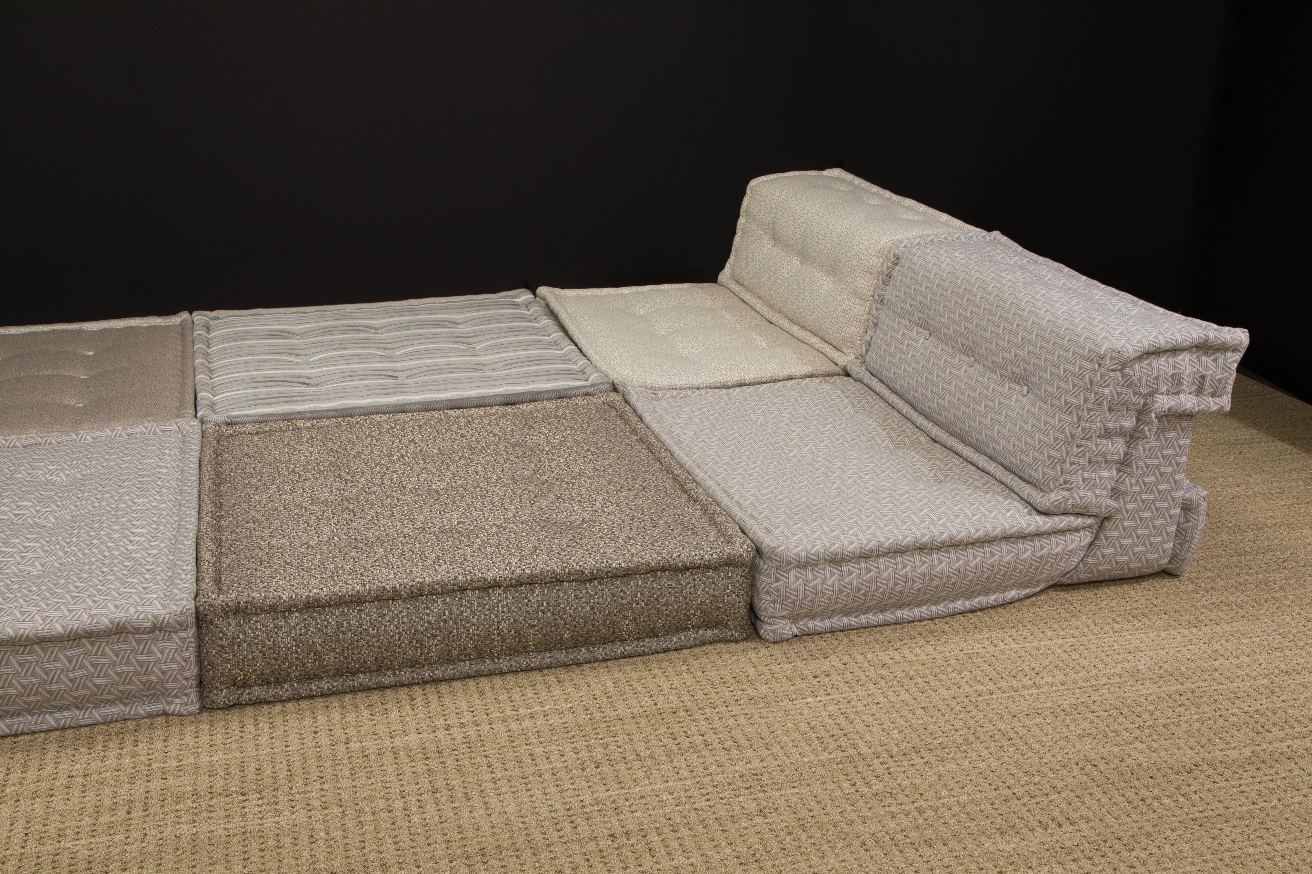 Large 'Mah Jong' Sectional Sofa Set by Hans Hopfer for Roche Bobois, Signed  1