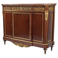 Large Mahogany And Ormolu Meuble d'Appui Stamped Henry Dasson