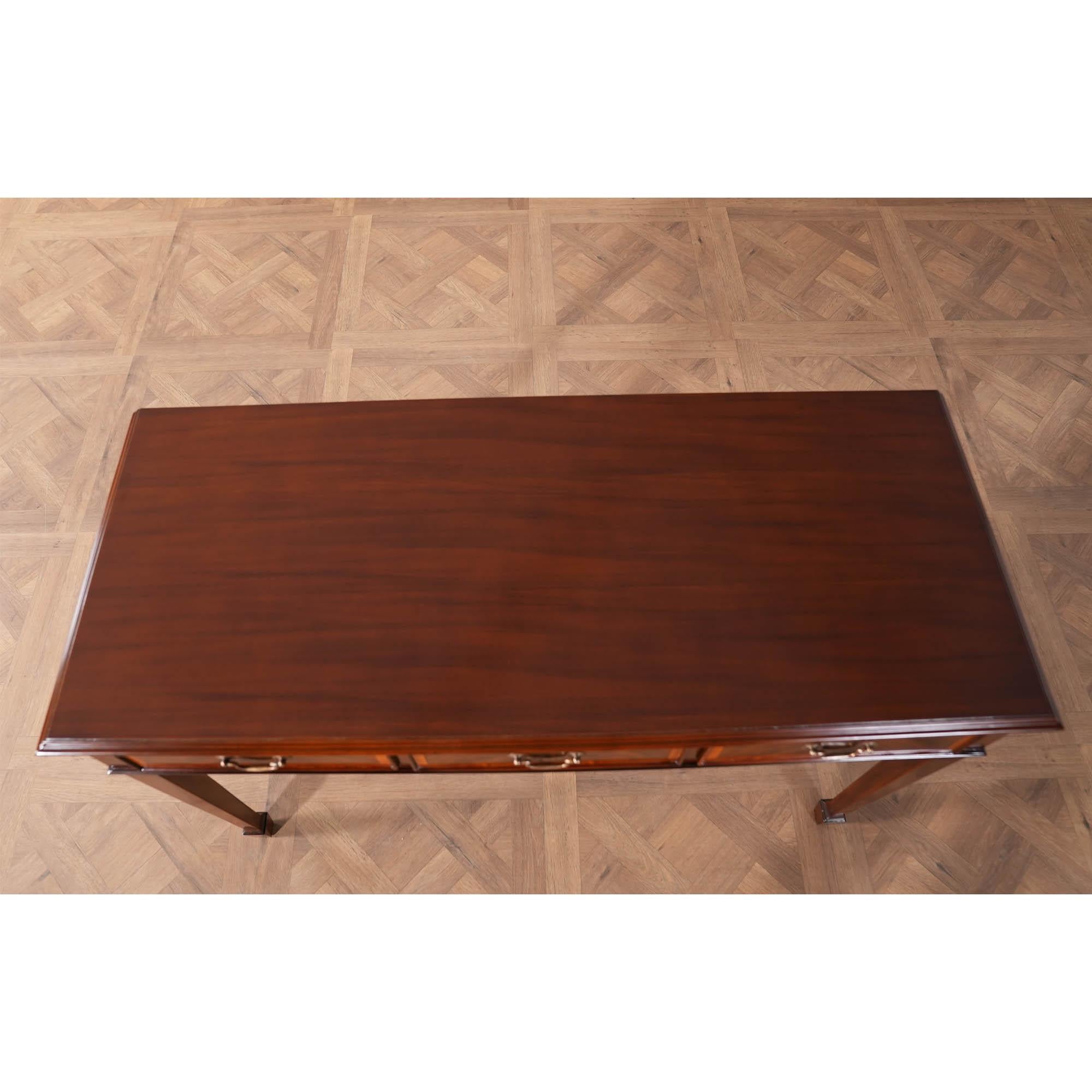 Large Mahogany Banded Console For Sale 3