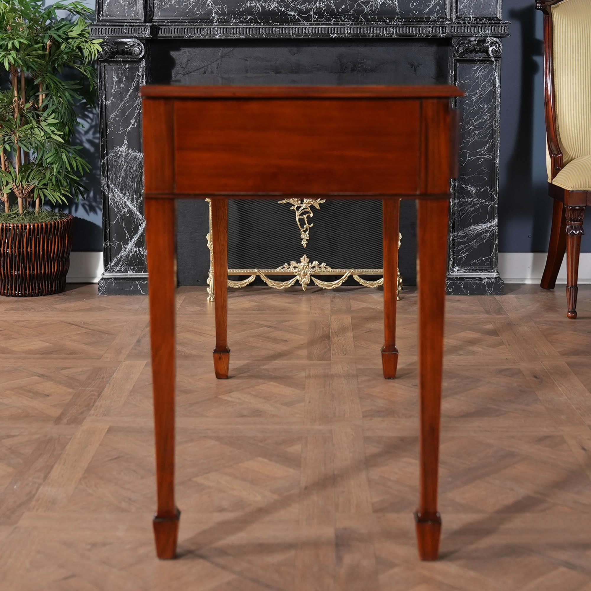 Large Mahogany Banded Console For Sale 5