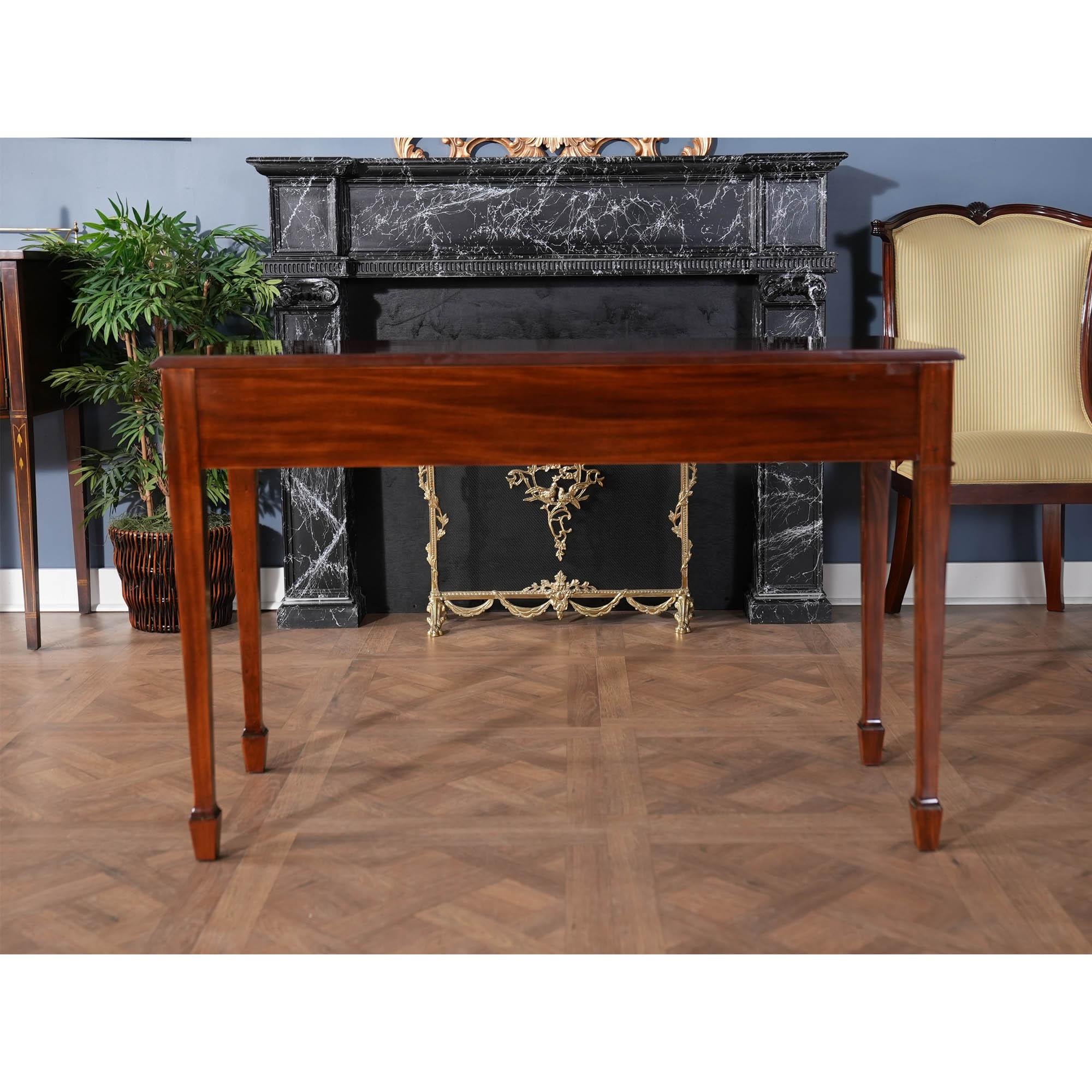 Large Mahogany Banded Console For Sale 6
