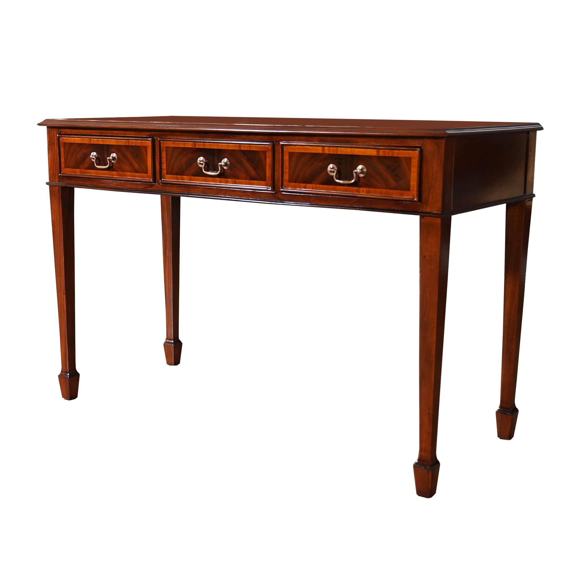 Large Mahogany Banded Console For Sale 7