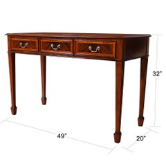 Large Mahogany Banded Console