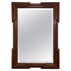 Large Mahogany Bevelled Mirror