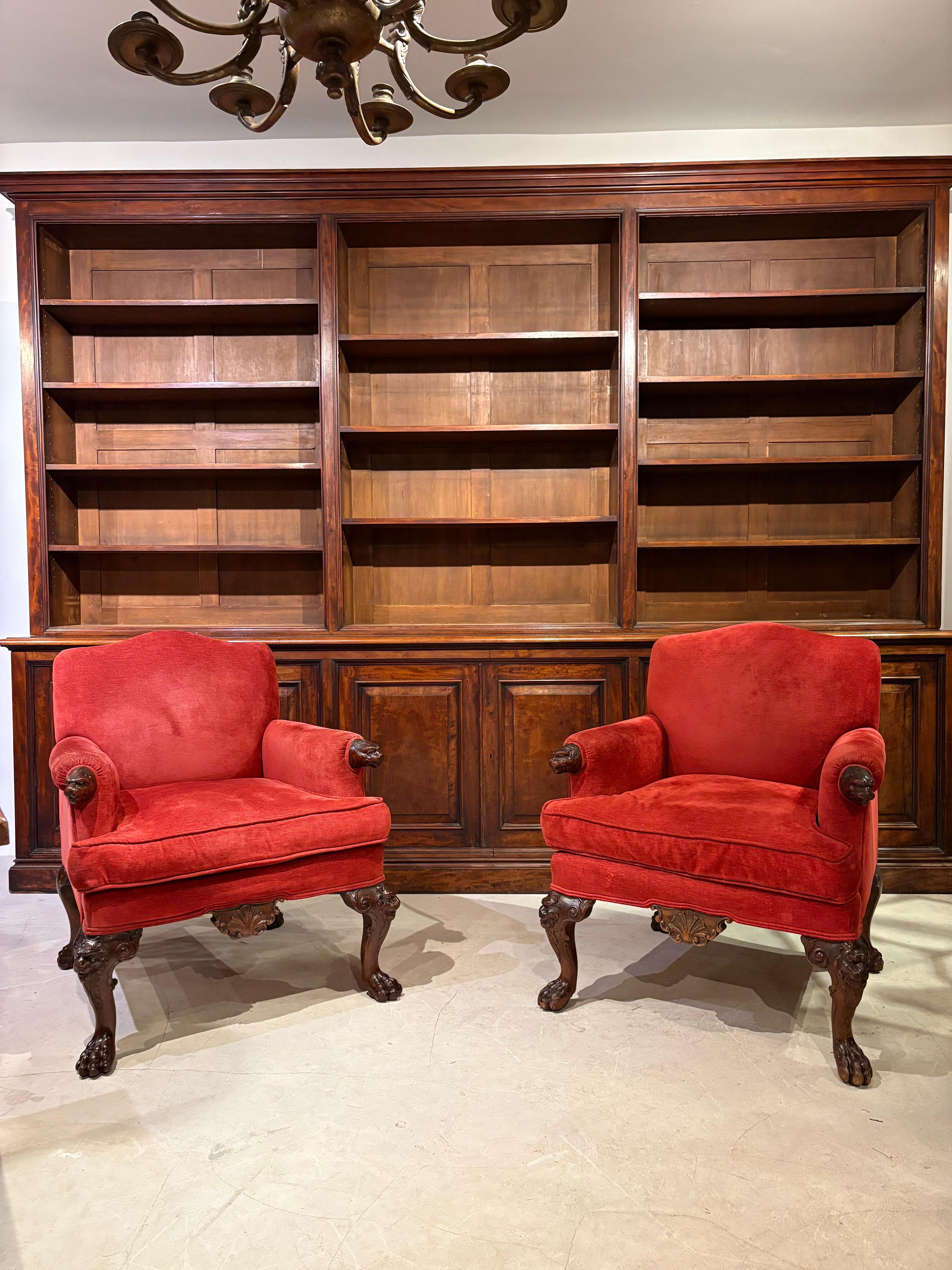Mogano Grande libreria in mogano di Holland & Sons in vendita
