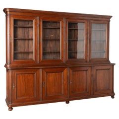 Large Mahogany Bookcase Display Cabinet, Denmark circa 1880
