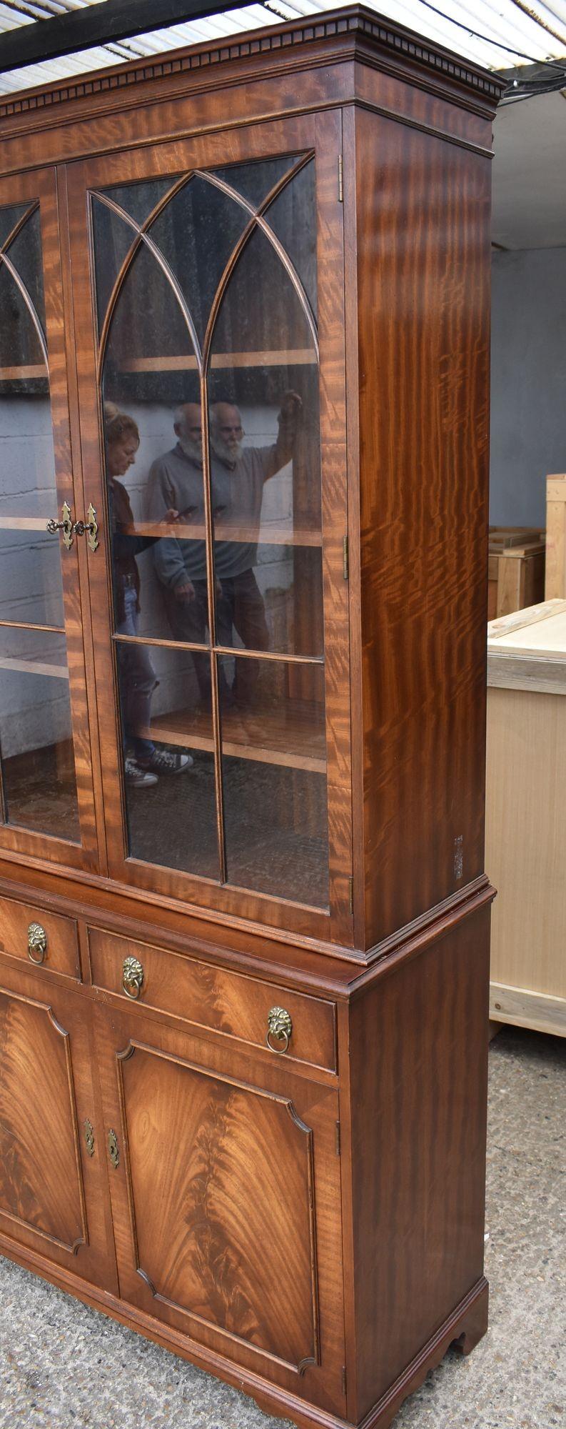 20th Century Large Mahogany Bookcase For Sale