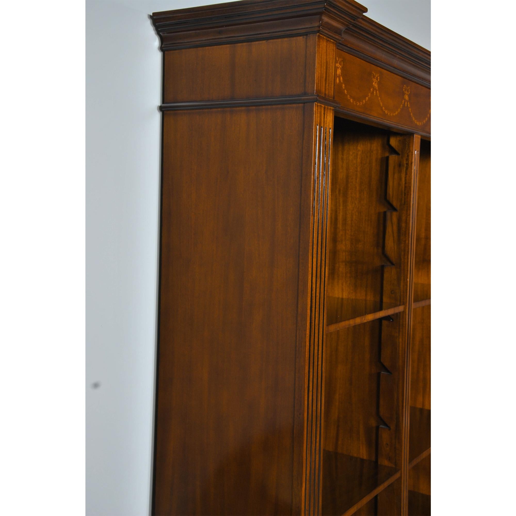 Large Mahogany Bookcase In New Condition For Sale In Annville, PA