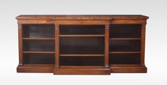Large Mahogany Breakfront Open Bookcases