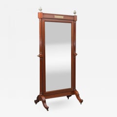 Large Mahogany Cheval Mirror