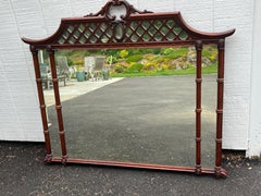 Large Mahogany Chinoiserie Pagoda Mirror