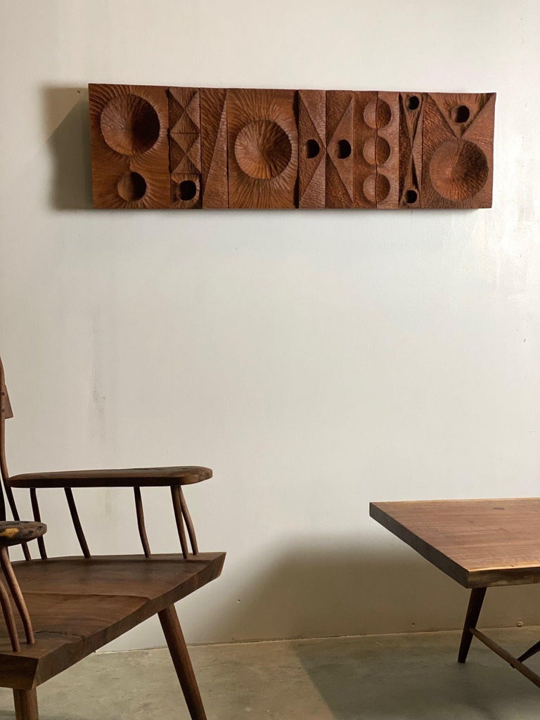 Large Mahogany Chip Carved Sculpture by Michael Rozell, USA 2021 For ...