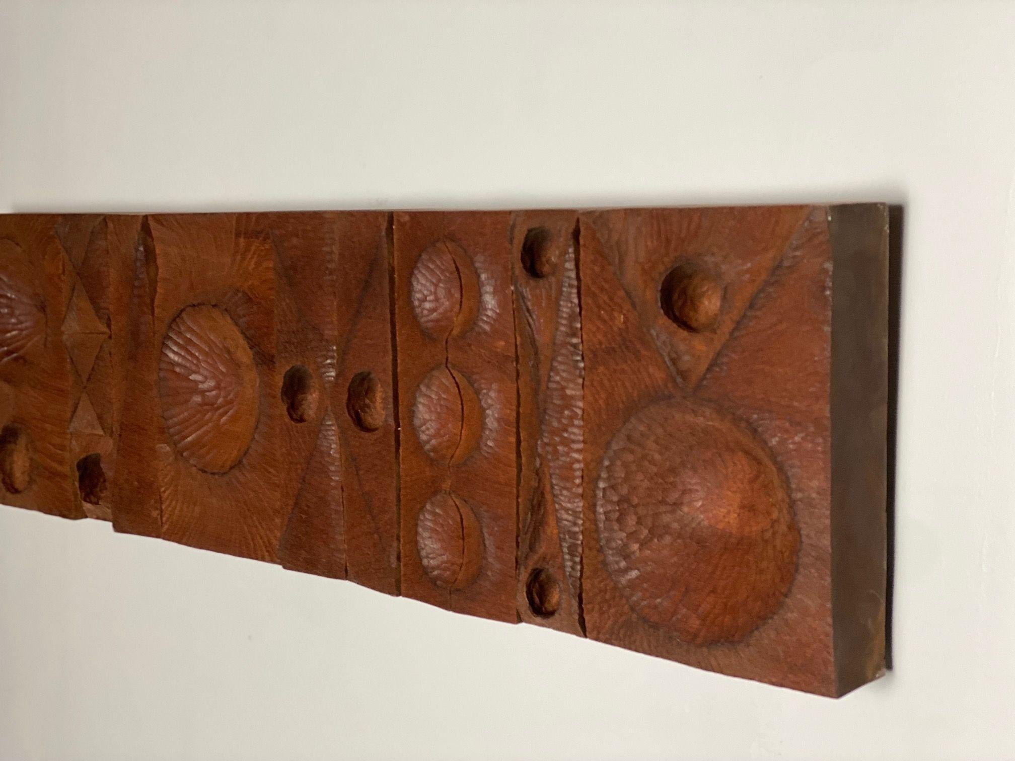 Large mahogany chip carved sculpture by Ohio Craftsman Michael Rozell.