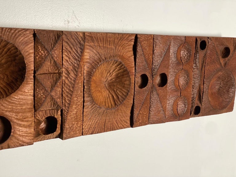 Large Mahogany Chip Carved Sculpture by Michael Rozell, USA 2021 For ...