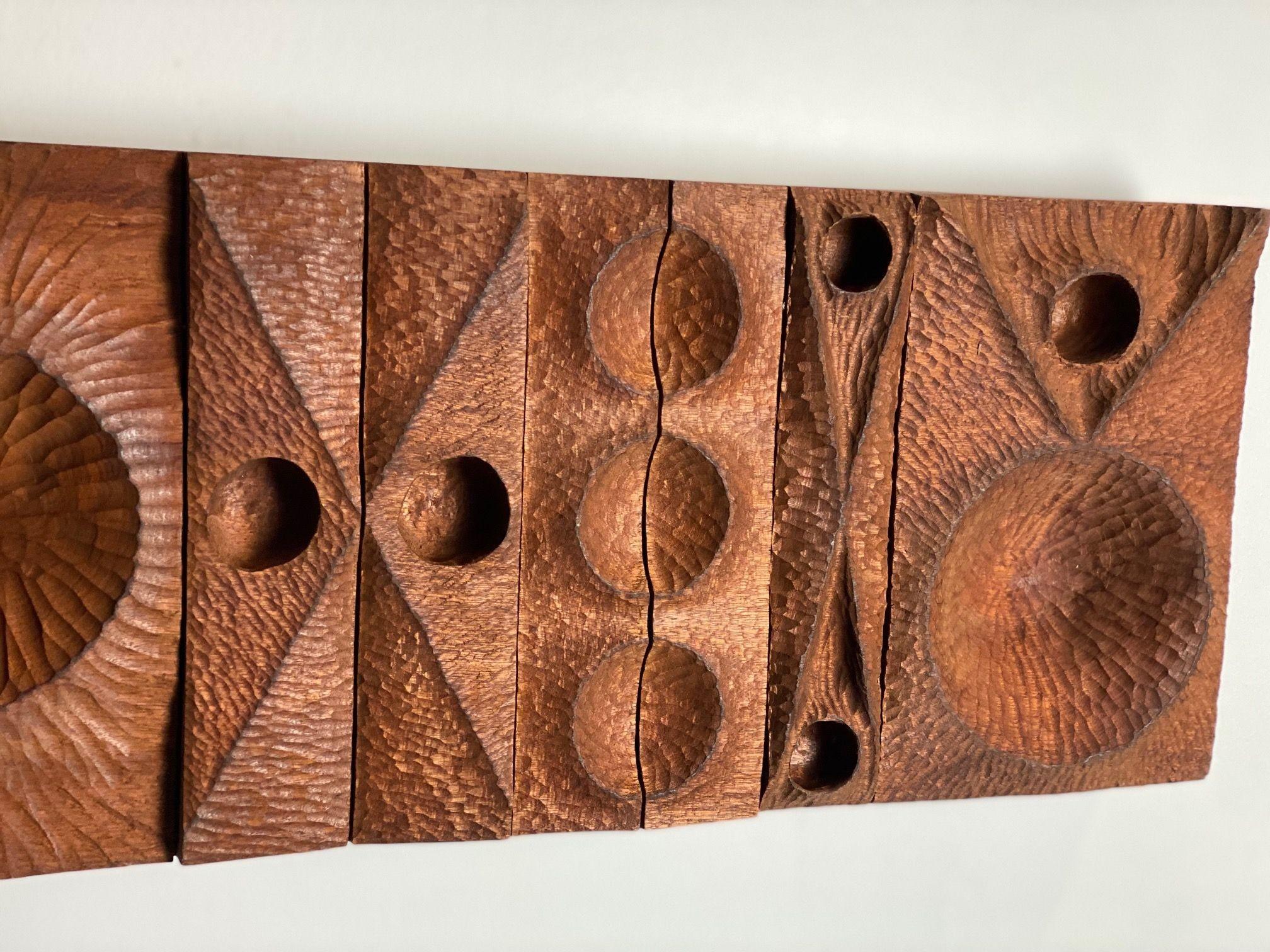 Contemporary Large Mahogany Chip Carved Sculpture by Michael Rozell, USA 2021 For Sale