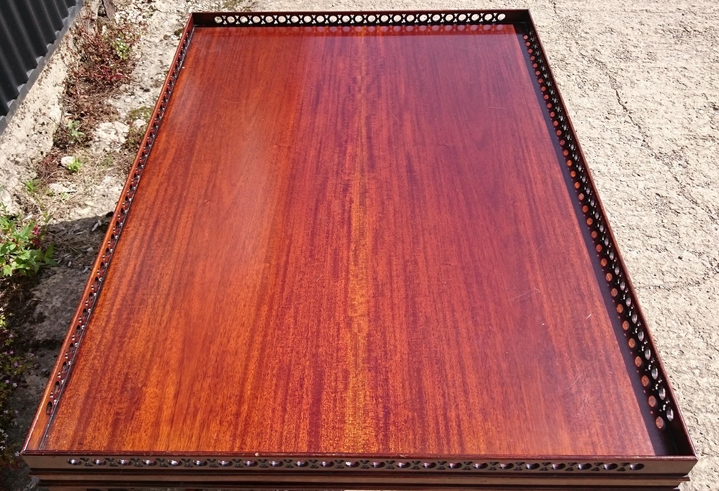 Large Mahogany Coffee Table in the Manner of Thomas Chippendale 3