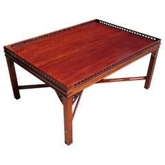 Large Mahogany Coffee Table in the Manner of Thomas Chippendale