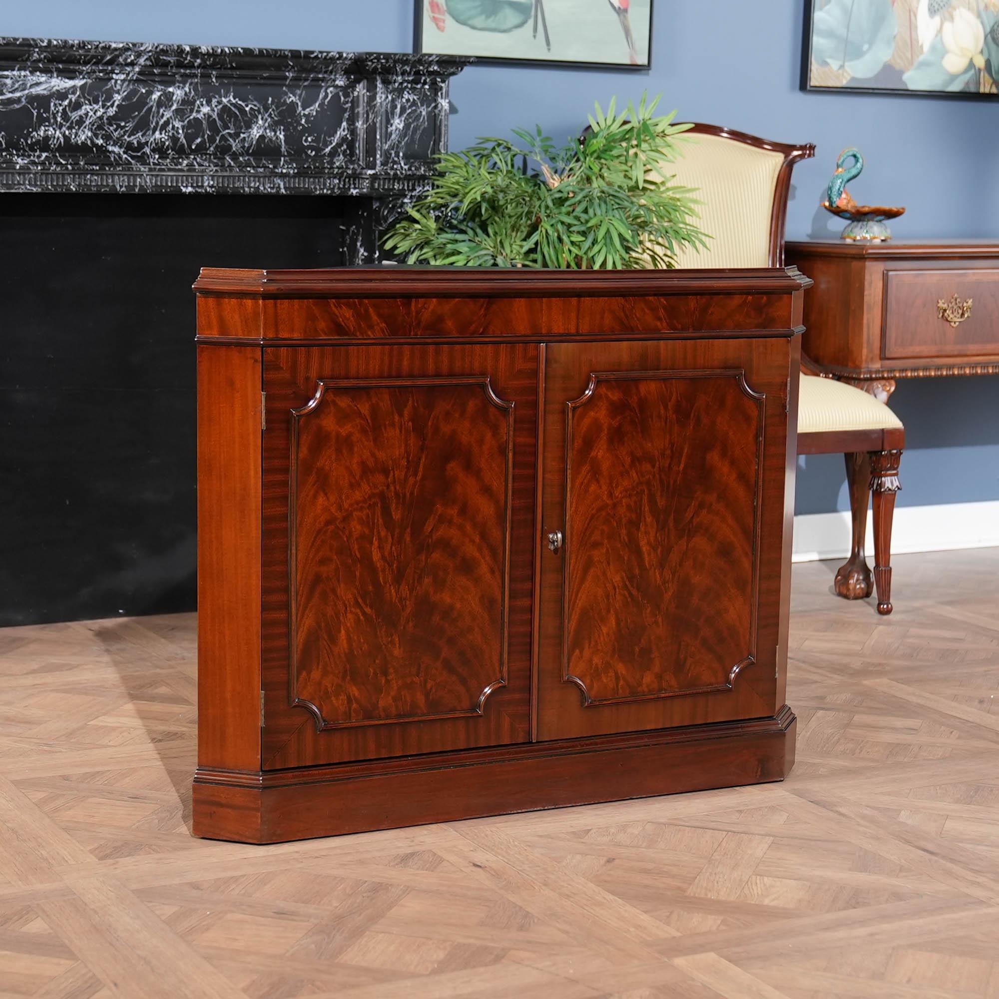 Chippendale Large Mahogany Corner Cabinet For Sale