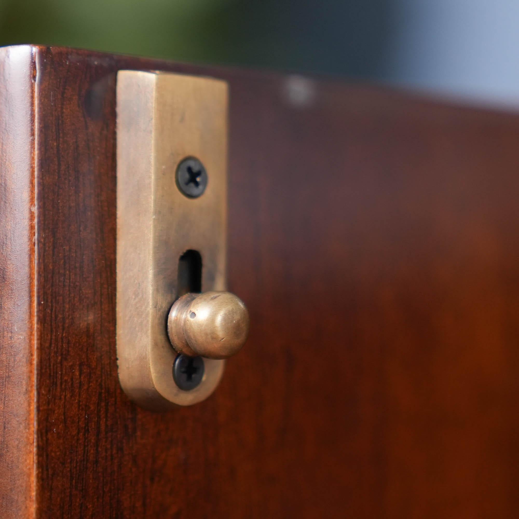 Glass Large Mahogany Corner Cabinet For Sale