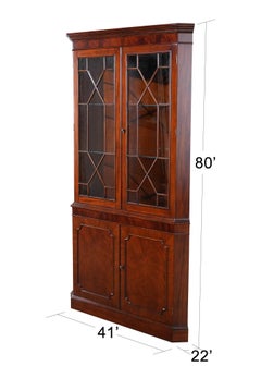 Grande armadio angolare in mogano