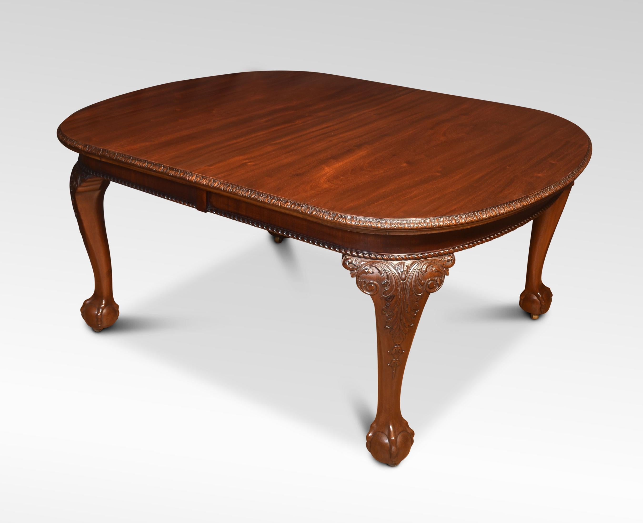 Large mahogany dining table For Sale 1