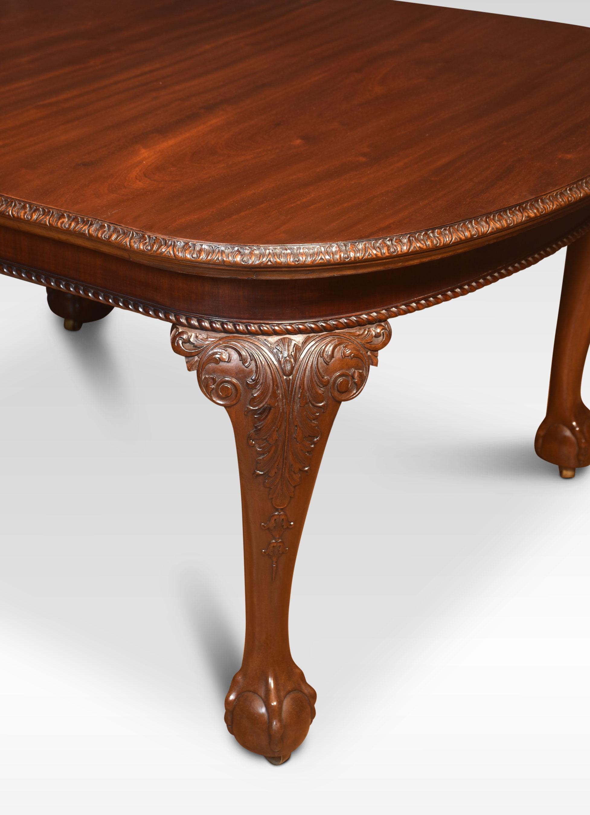 Large mahogany dining table For Sale 2