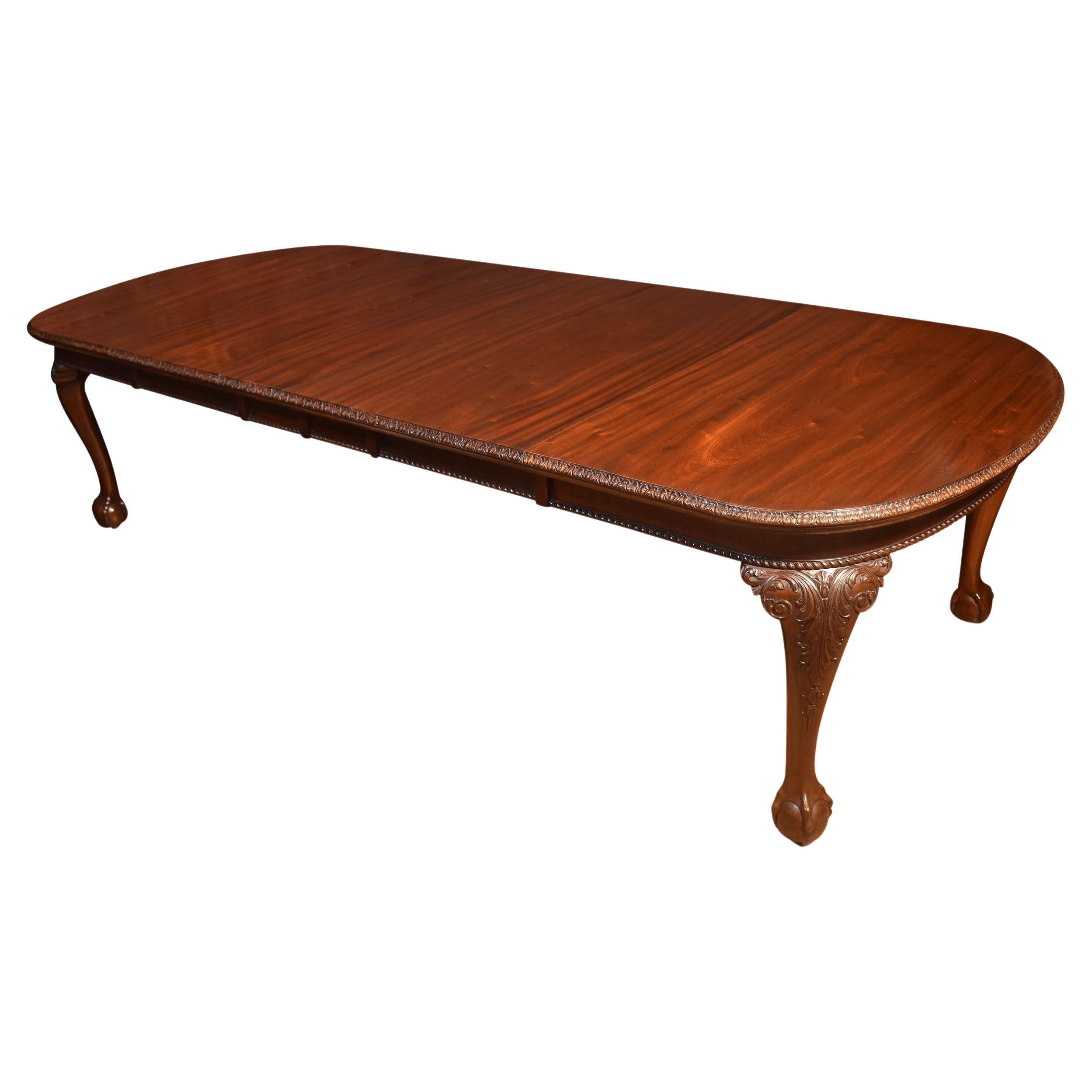 Large mahogany dining table For Sale