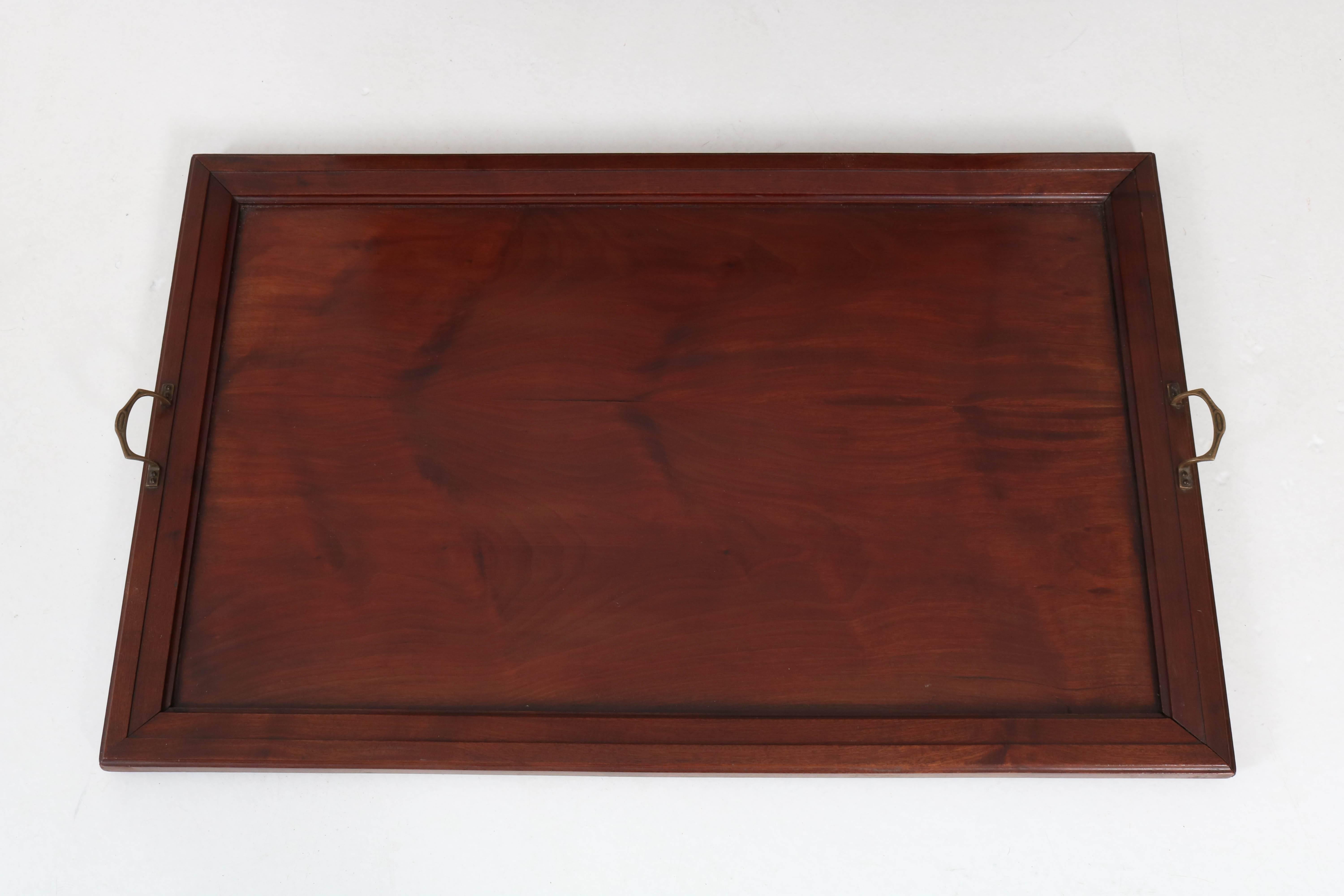 Gran gabinete de té Art Nouveau holandés de caoba con bandeja, 1900 principios del siglo XX