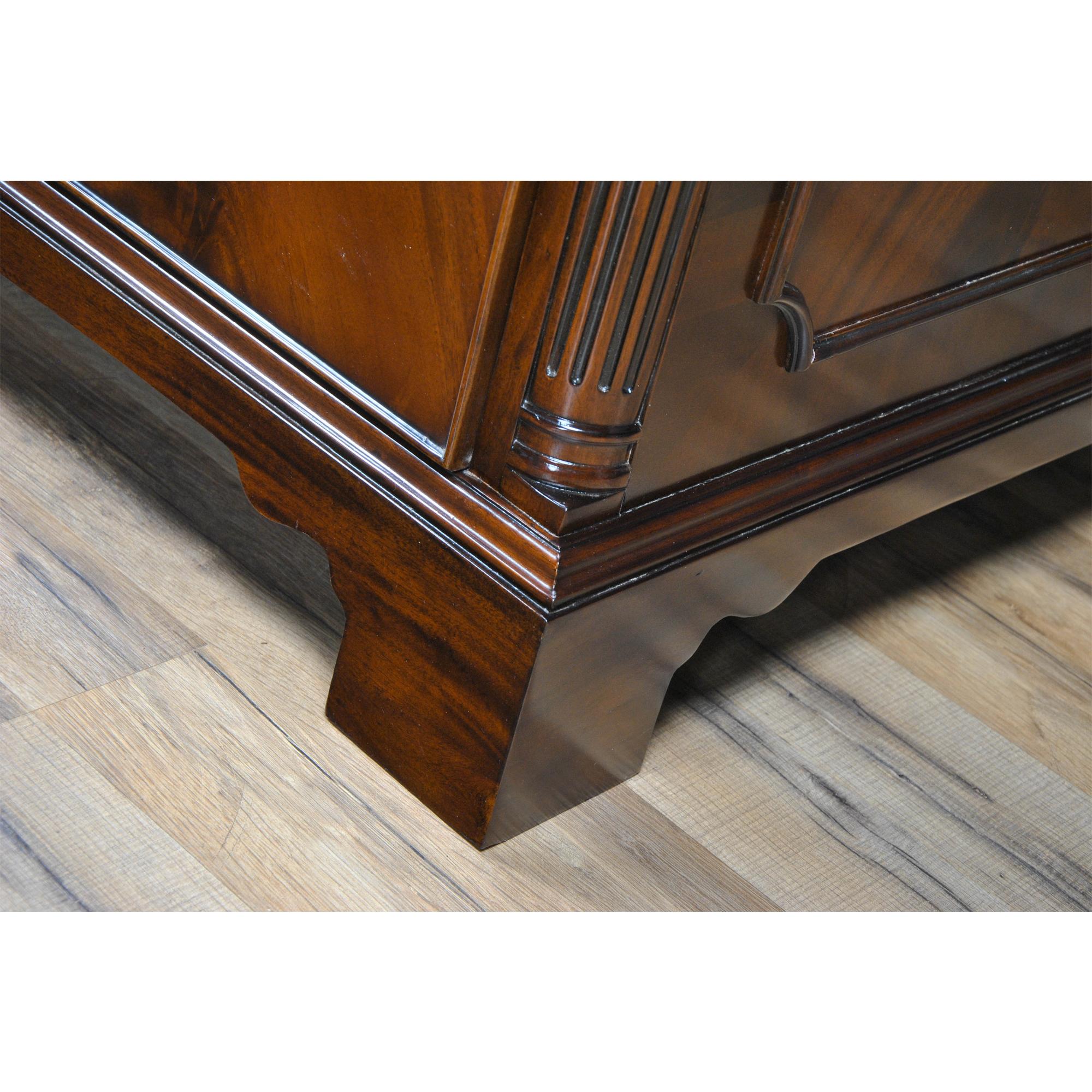 Contemporary Large Mahogany Executive Desk For Sale