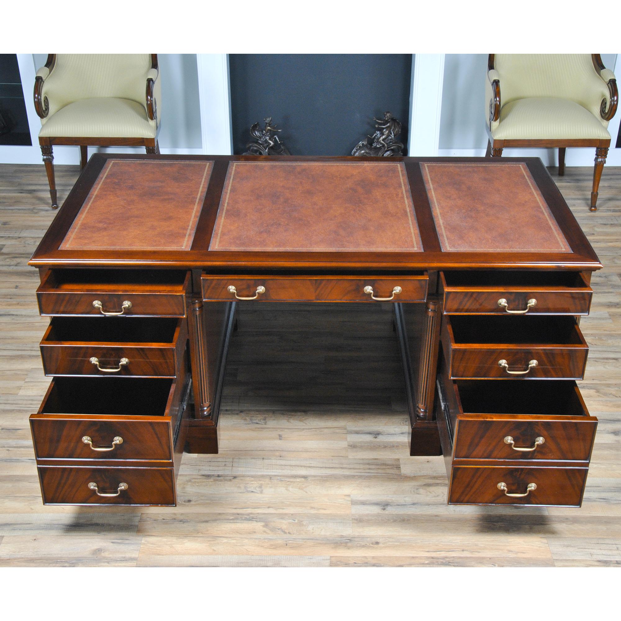 Large Mahogany Executive Desk For Sale 1