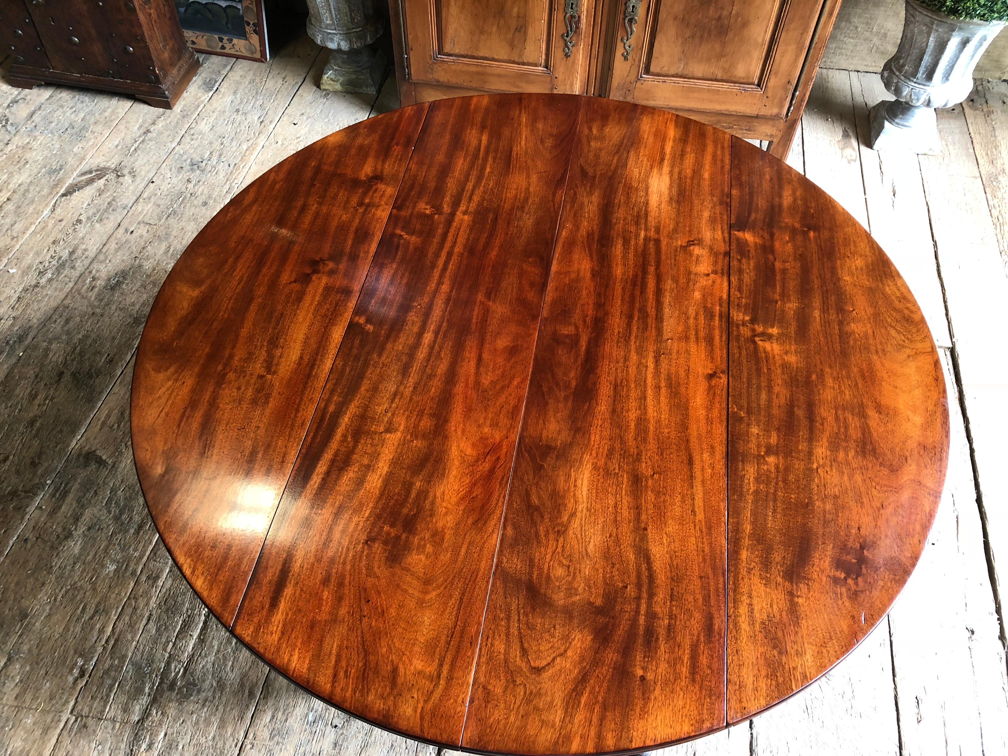 Large Mahogany Expanding Dining Table, French, 19th Century 9
