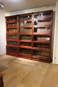 Large Mahogany Globe Wernicke Bookcase
