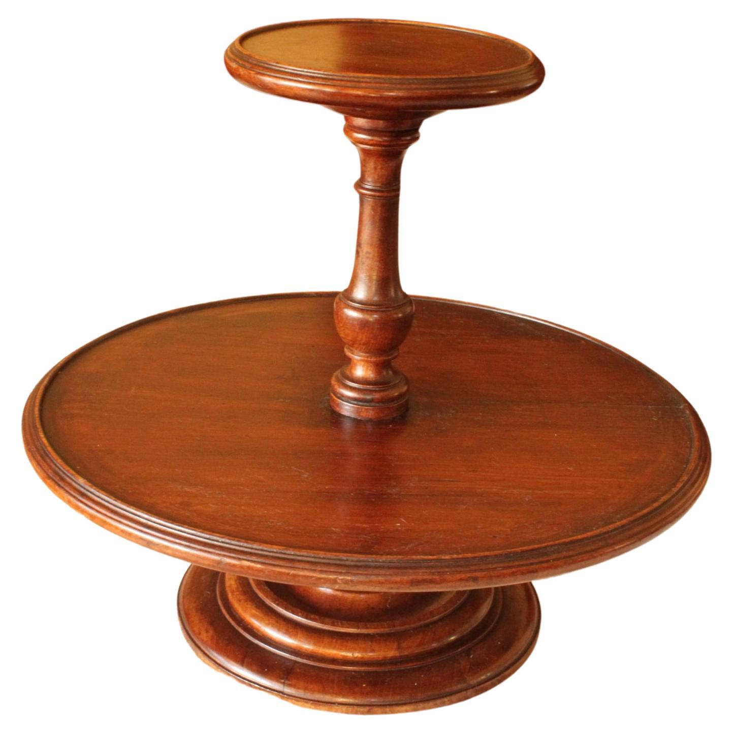 Large Mahogany Lazy Susan For Sale