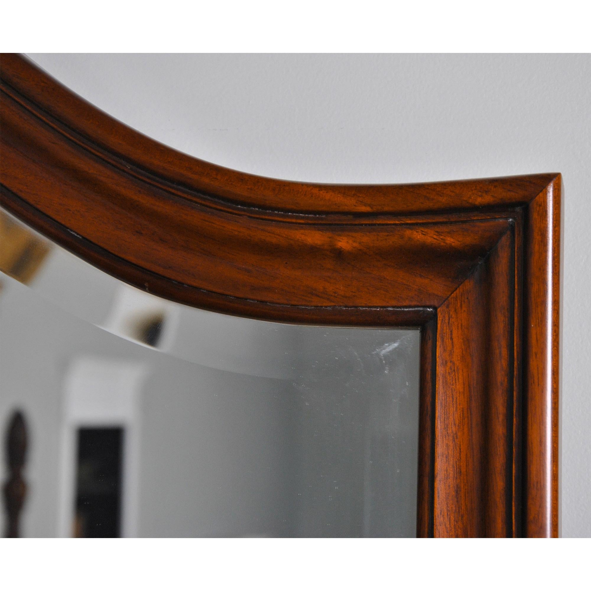 Hand-Carved Large Mahogany Mirror For Sale