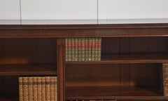 Large mahogany open bookcase