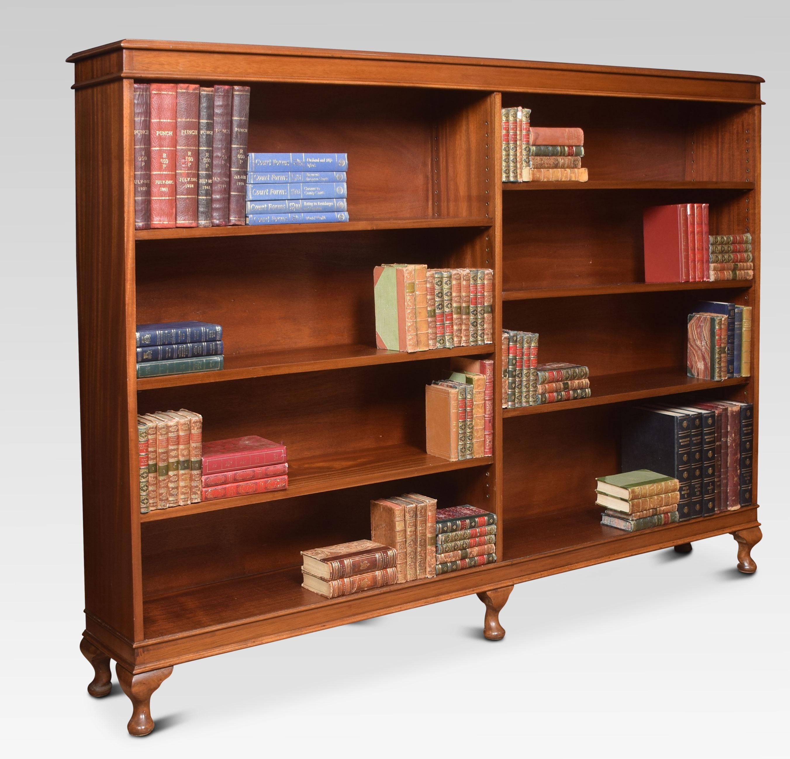 Large Mahogany Open Bookcase In Good Condition In Cheshire, GB