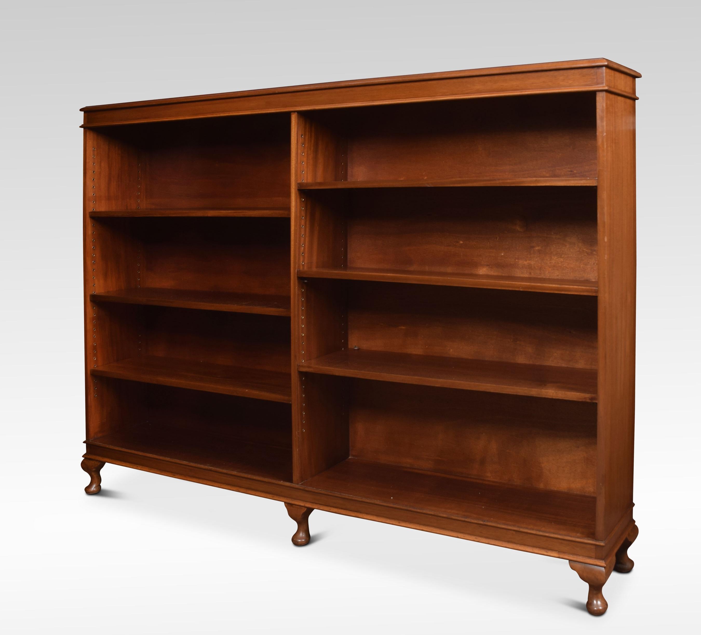 Large Mahogany Open Bookcase 1