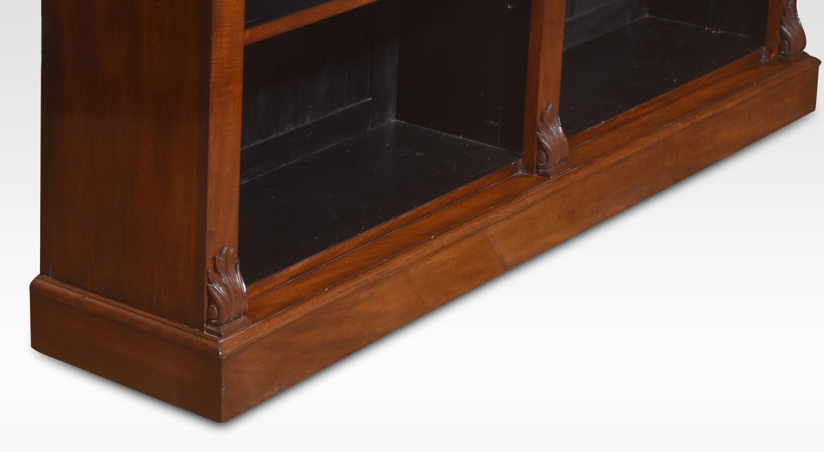 Large mahogany open bookcase For Sale 1