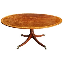 Large Mahogany Oval Breakfast Table