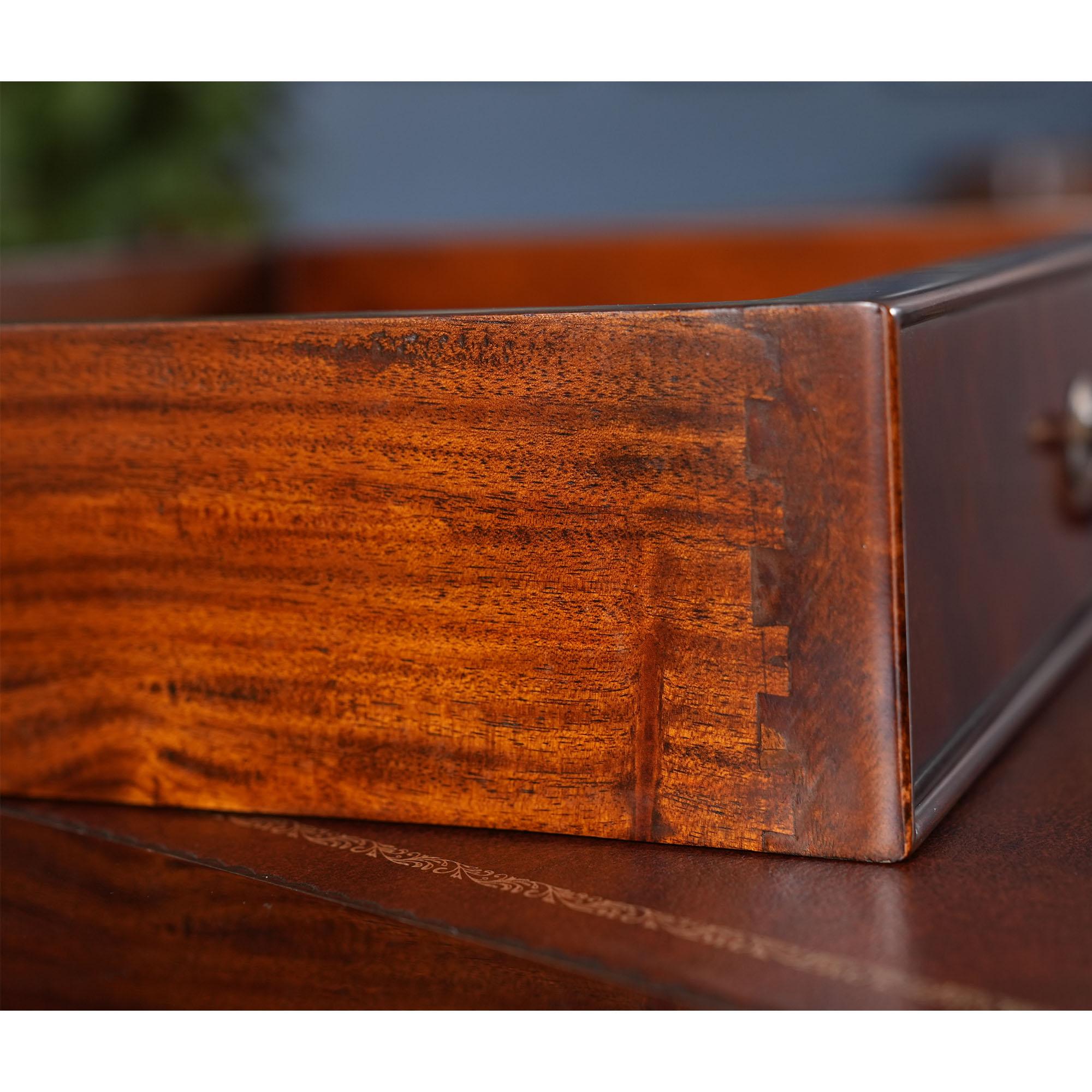 Large Mahogany Partner Desk For Sale 7