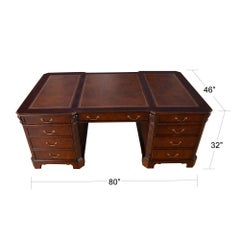 Large Mahogany Partner Desk