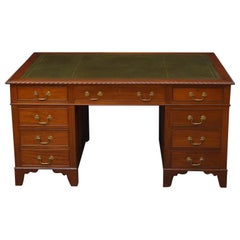 Vintage Large Mahogany Pedestal Desk