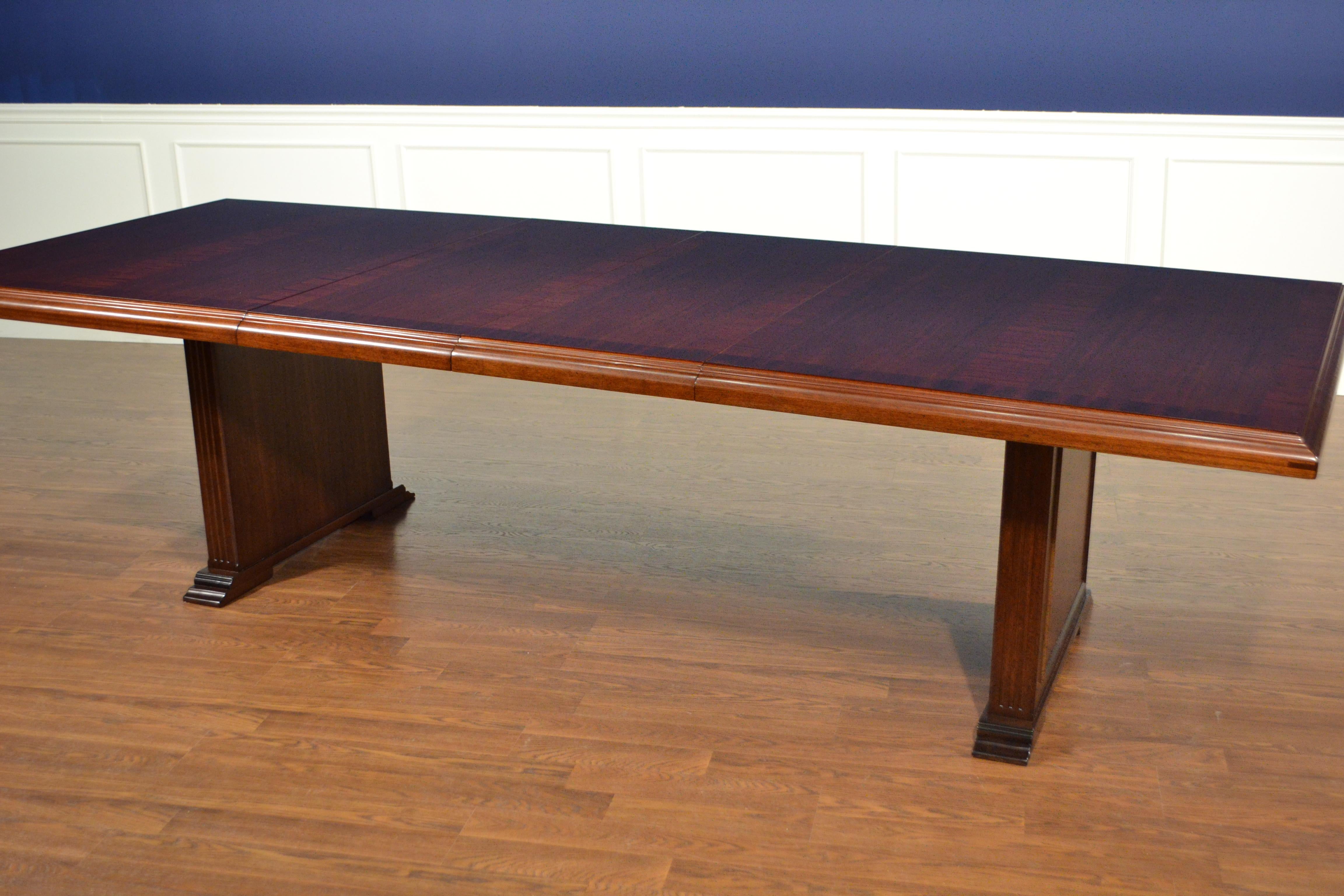 American Large Mahogany Rectangular Conference Table by Leighton Hall
