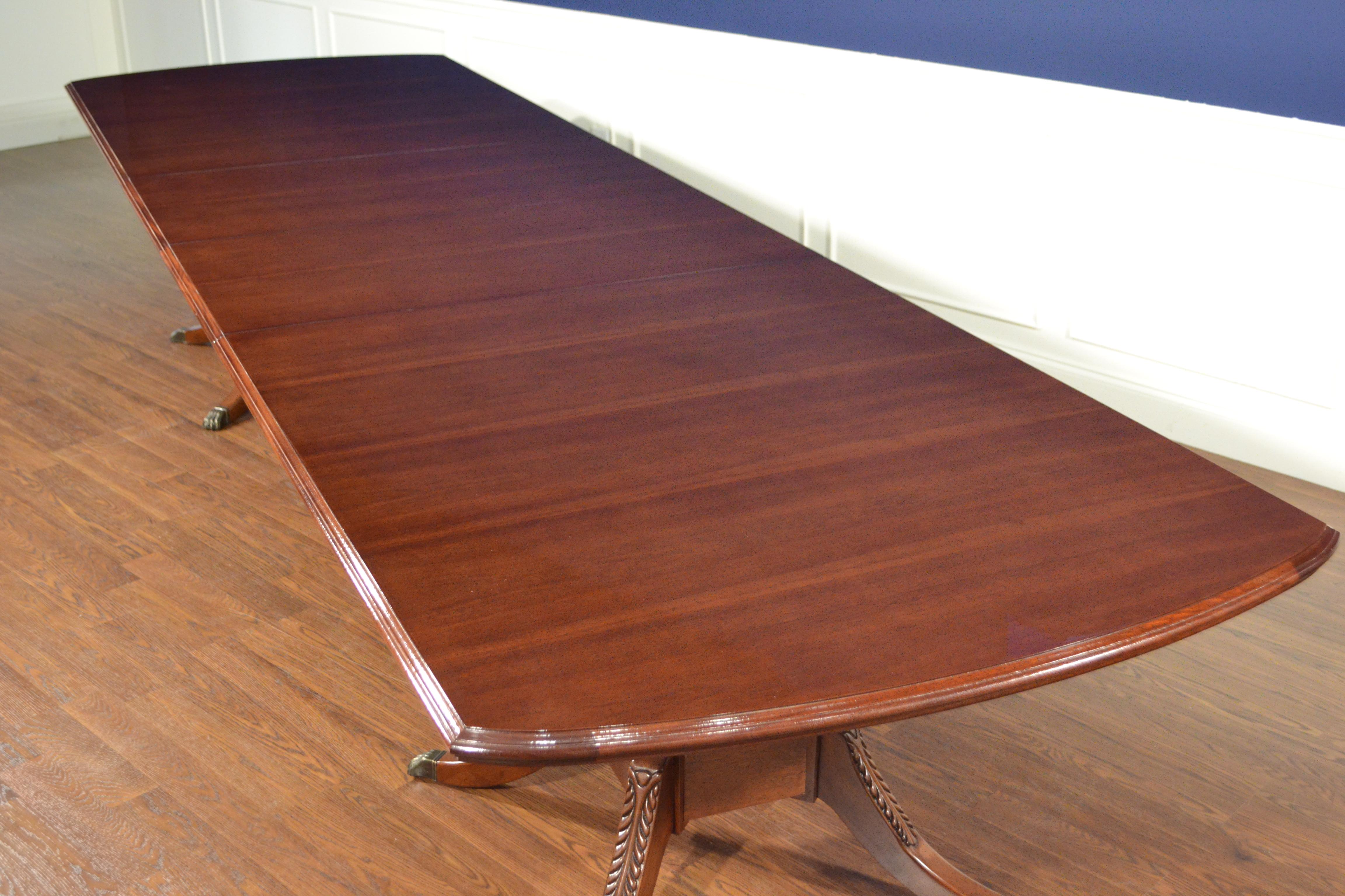 Large Mahogany Rectangular Pedestal Conference Table by Leighton Hall For Sale 5
