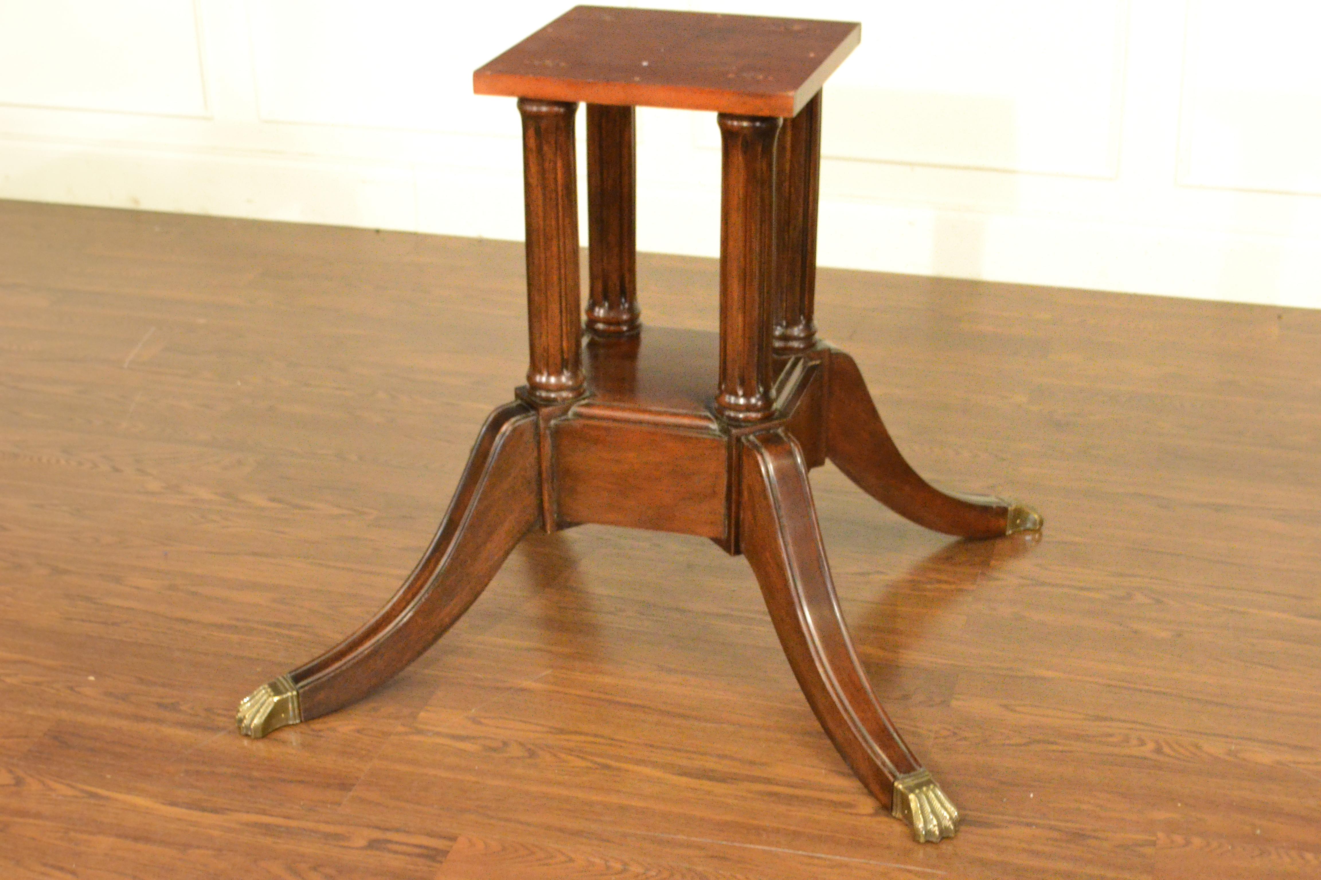 Large Mahogany Regency-Style Banquet Dining Table by Leighton Hall In New Condition For Sale In Suwanee, GA