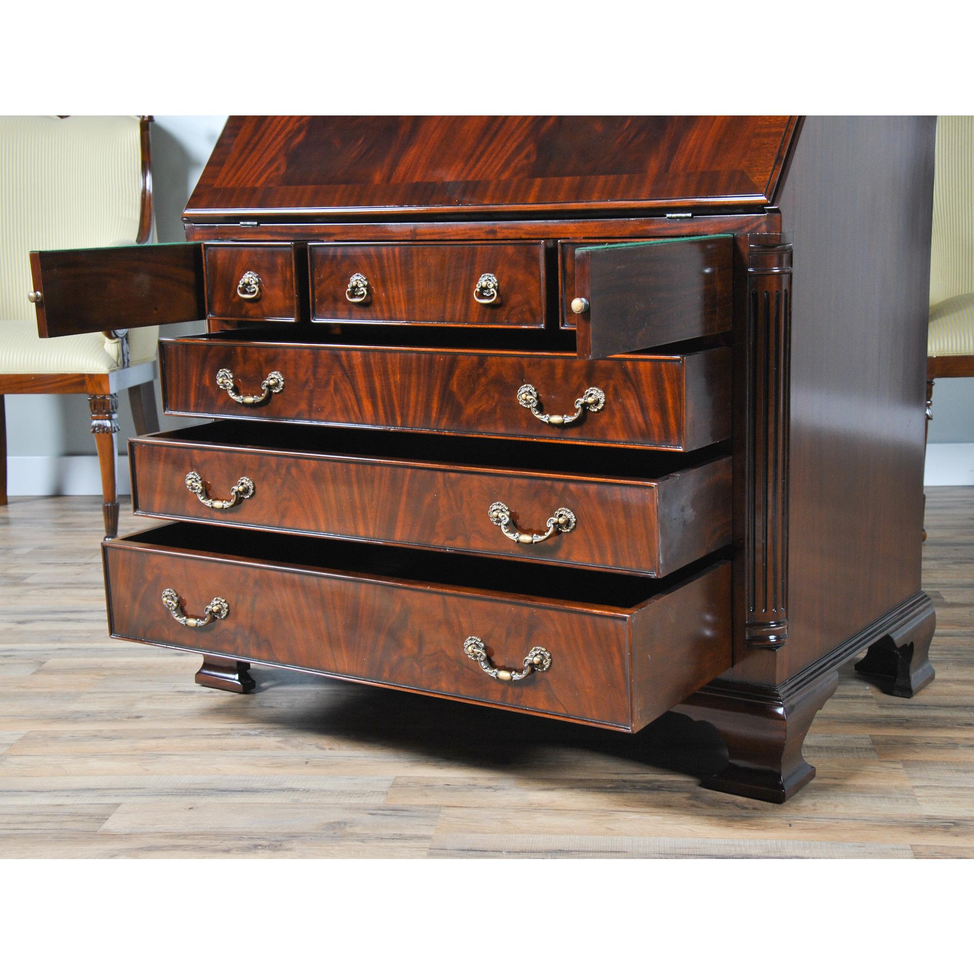 Large Mahogany Secretary Desk For Sale 5