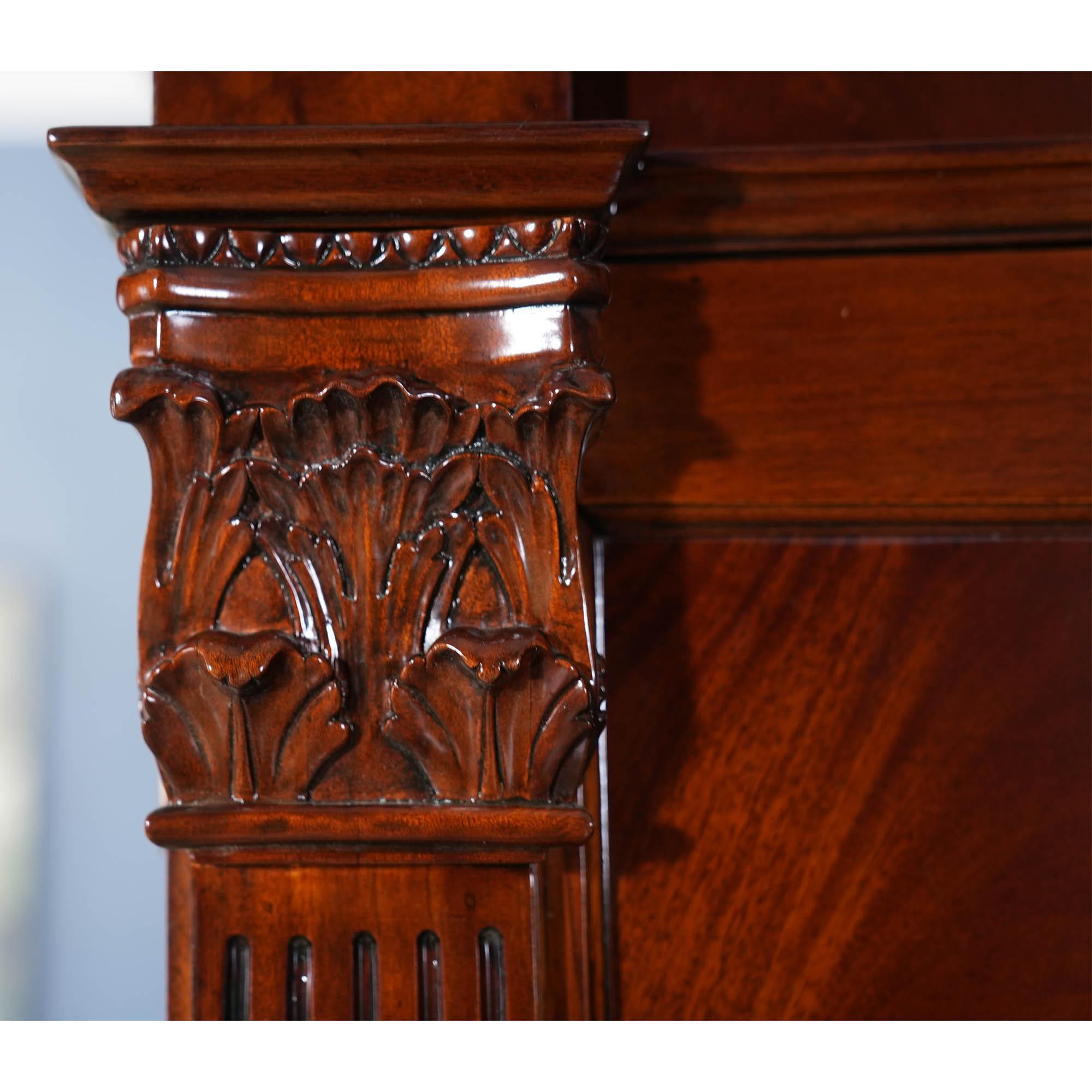 Large Mahogany Secretary Desk For Sale 9