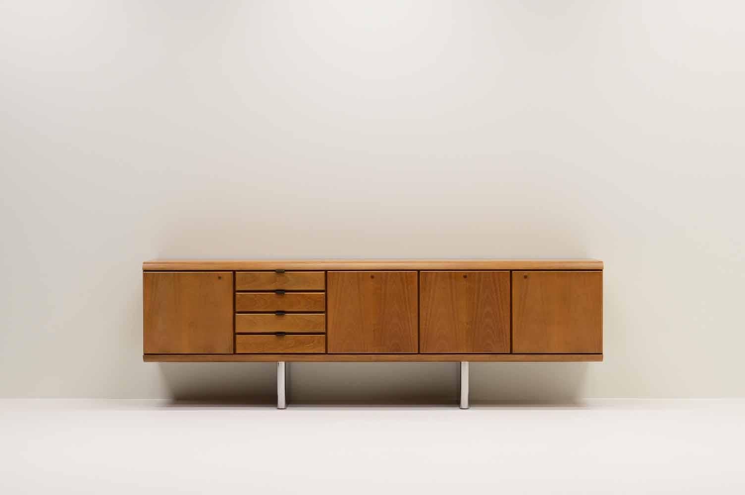 Mid-Century Modern Large Mahogany Sideboard by Hans Von Klier for Skipper, Italy, 1970s For Sale
